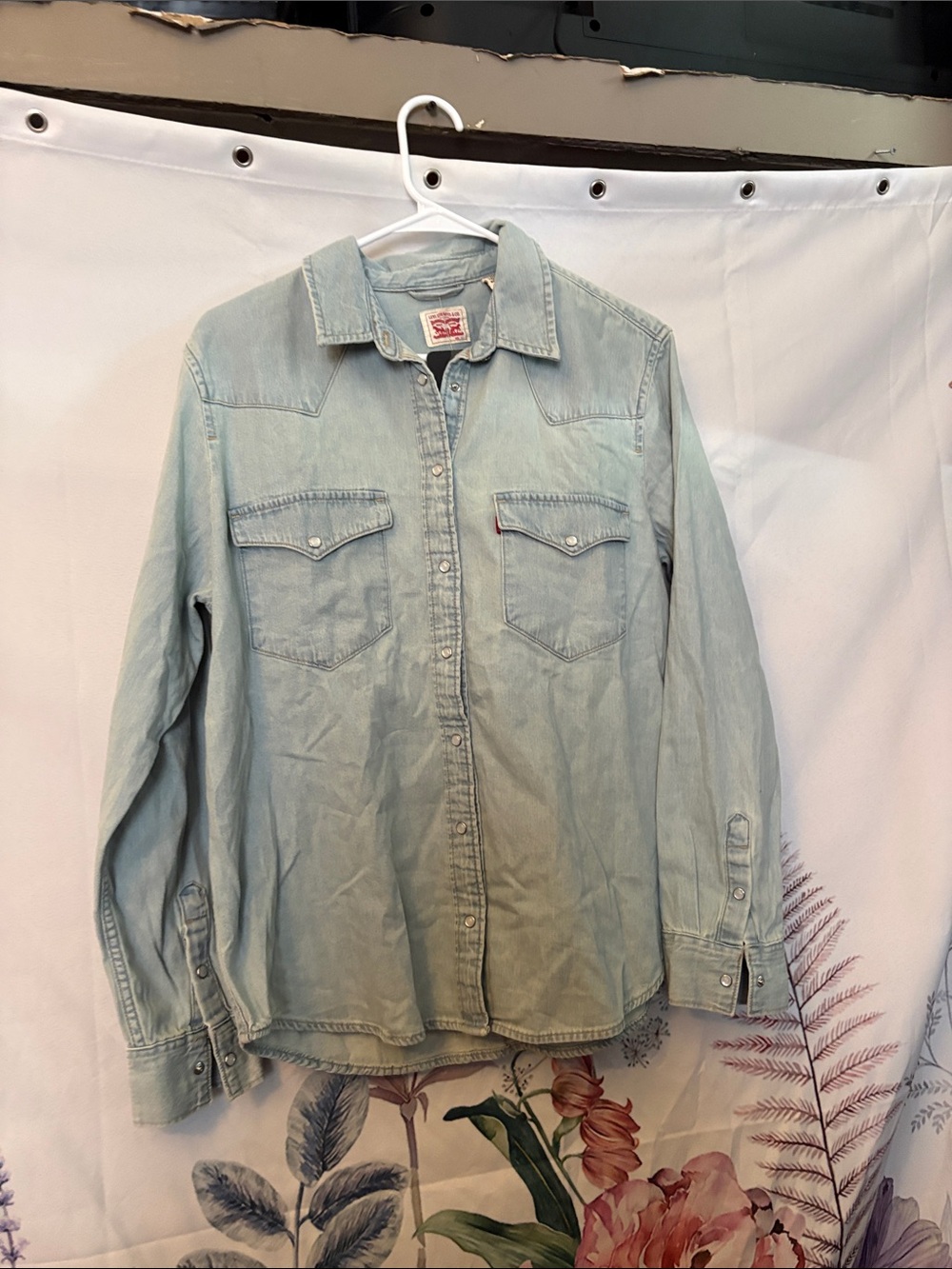 Levi's Light Blue Denim Western Button-Down Shirt